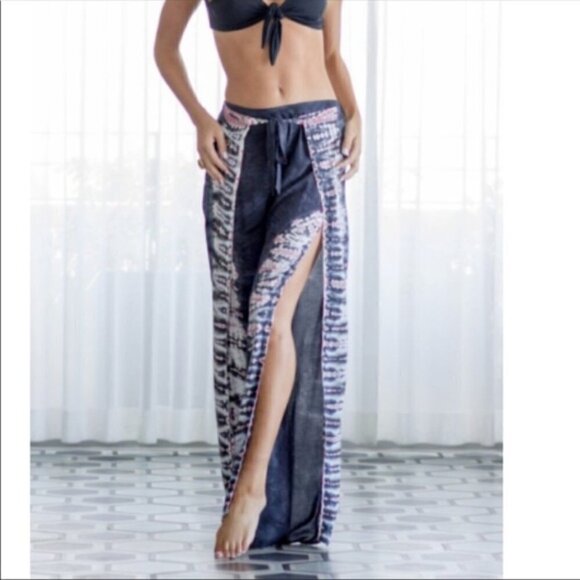 New Young Fabulous & Broke Tie Dye Split Leg Pants NWT XS - Picture 1 of 12